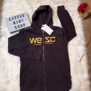 Wesc Black Zip-Up Hoodie/Children's/Sz 10-12/NWT